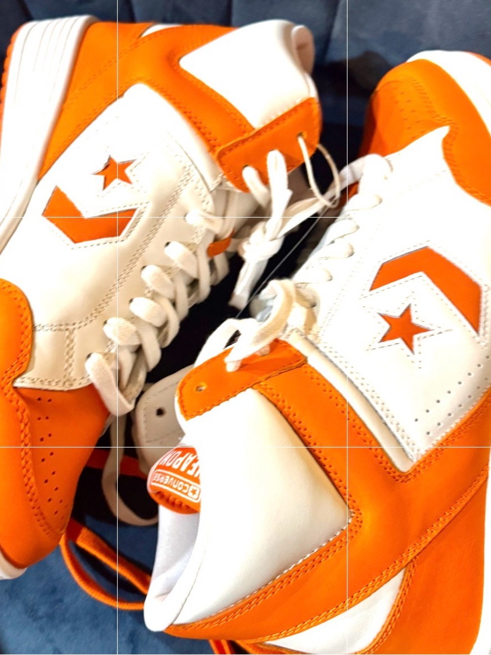 Converse Weapon Mid White and Orange Retro Basketball Sneakers, Sizes 12 & 10.5 - Picture 10 of 15